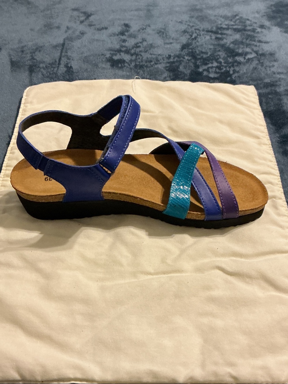 Naot Women’s Multistrap Sandal in Blue, Teal & Purple